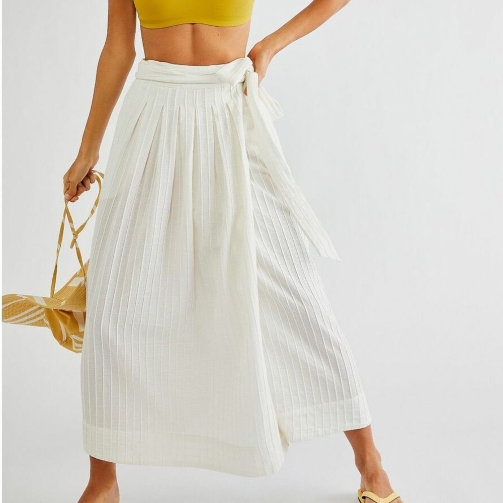 Free People Rey Wrap Midi Skirt